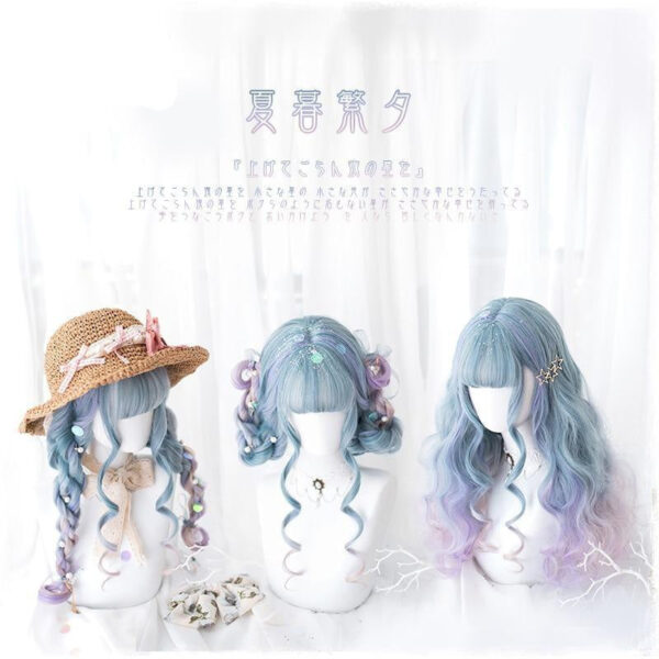 Blue Purple Ombre Long Wig Blue Purple Ombre Long Wig – soft kawaii plushie gift idea
