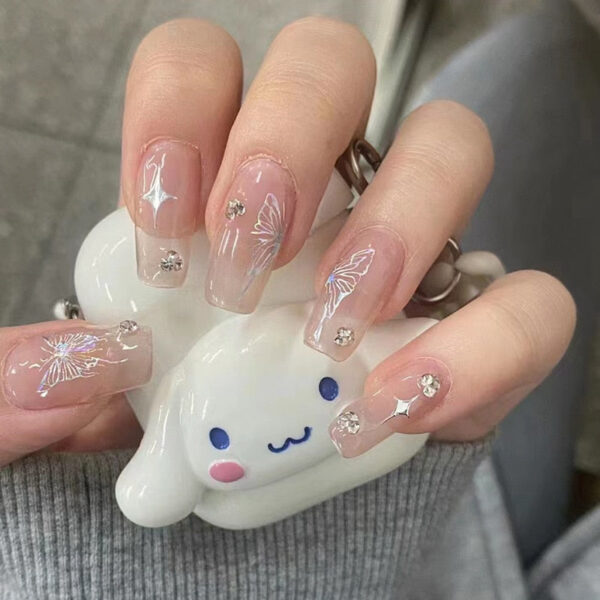 Clear Glittery Press On Nails Clear Glittery Press On Nails – kawaii aesthetic gift for adults