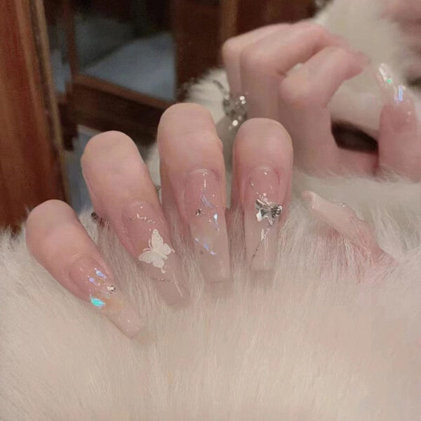 Clear Glittery Press On Nails Clear Glittery Press On Nails – kawaii gift idea for her