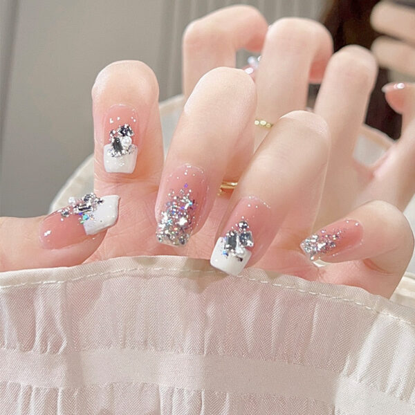 Clear Glittery Press On Nails Clear Glittery Press On Nails – soft kawaii plushie gift idea
