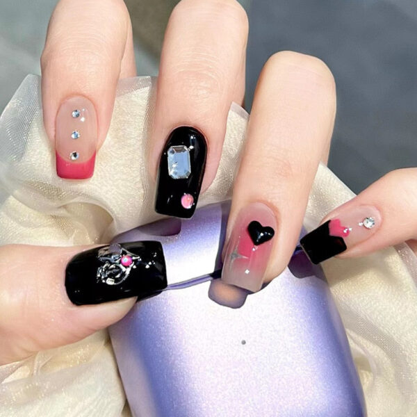 Clear Glittery Press On Nails Clear Glittery Press On Nails – kawaii room decor and gift