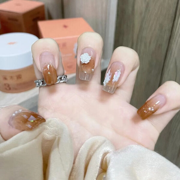 Clear Glittery Press On Nails Clear Glittery Press On Nails – soft kawaii plushie gift idea