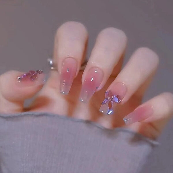 Clear Glittery Press On Nails Clear Glittery Press On Nails – kawaii gift idea for her