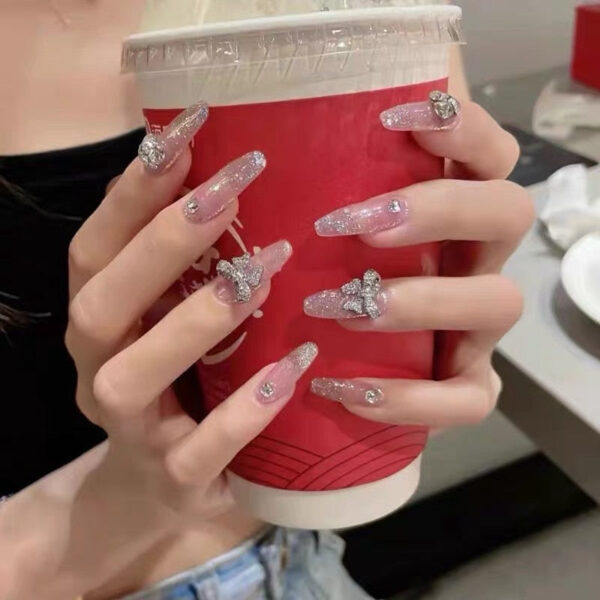 Clear Glittery Press On Nails Clear Glittery Press On Nails – kawaii gift for best friend