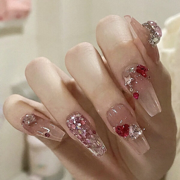 Clear Glittery Press On Nails Clear Glittery Press On Nails – kawaii room decor and gift