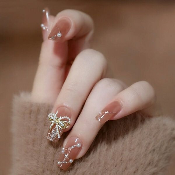 Clear Glittery Press On Nails Clear Glittery Press On Nails – cute kawaii makeup gift for girlfriend