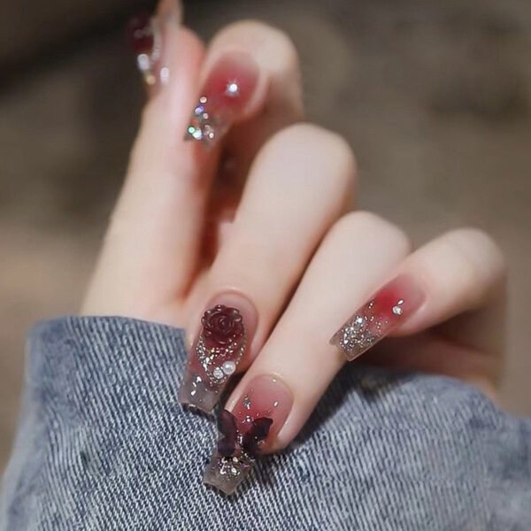 Clear Glittery Press On Nails Clear Glittery Press On Nails – kawaii gift idea for her