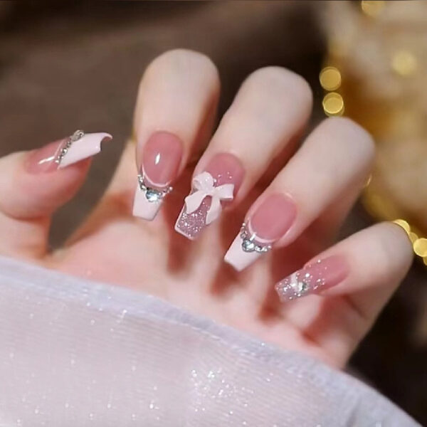 Clear Glittery Press On Nails Clear Glittery Press On Nails – kawaii aesthetic gift for adults