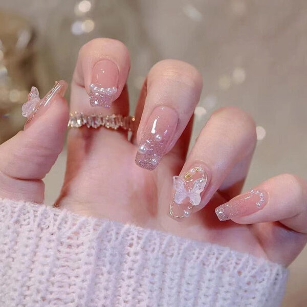 Clear Glittery Press On Nails Clear Glittery Press On Nails – cute kawaii makeup gift for girlfriend
