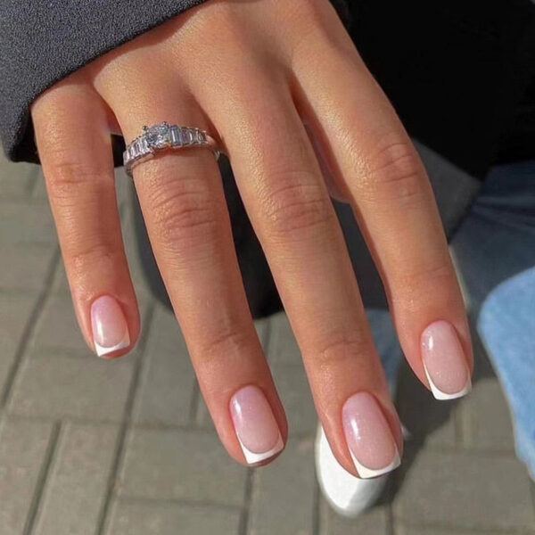 Clear Neutral Tone Press On Nails – kawaii gift idea for her
