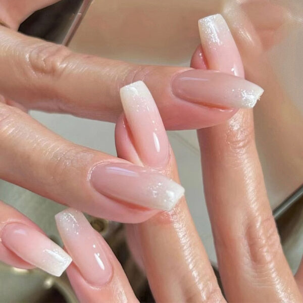 Clear Neutral Tone Press On Nails – kawaii aesthetic gift for adults