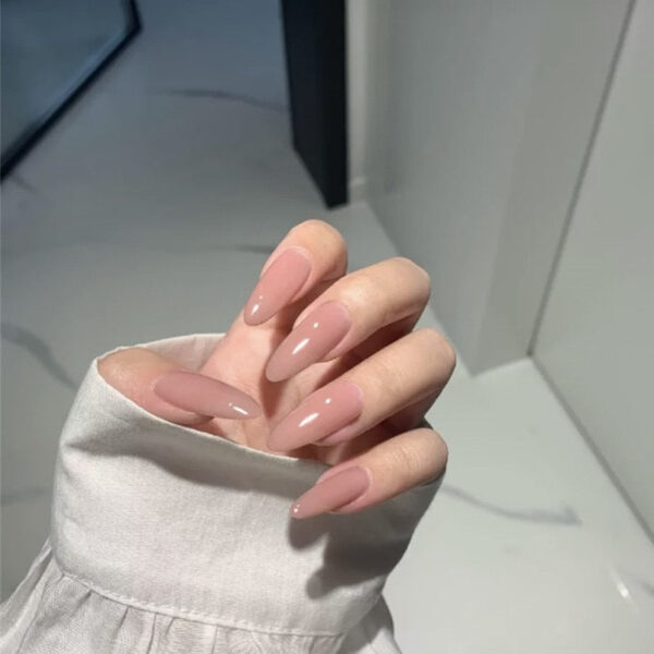 Clear Neutral Tone Press On Nails – kawaii aesthetic gift for adults