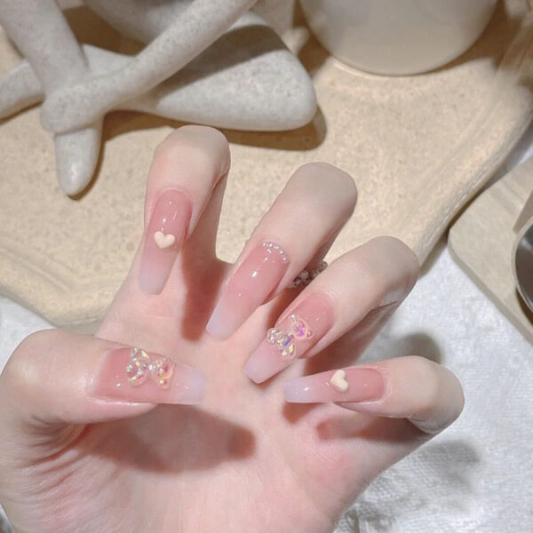 Clear Neutral Tone Press On Nails – kawaii room decor and gift