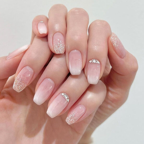 Clear Neutral Tone Press On Nails – kawaii gift idea for her