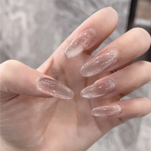Clear Neutral Tone Press On Nails – kawaii gift for best friend