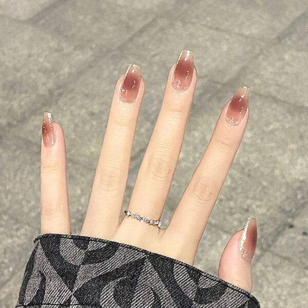 Clear Neutral Tone Press On Nails – kawaii gift idea for her