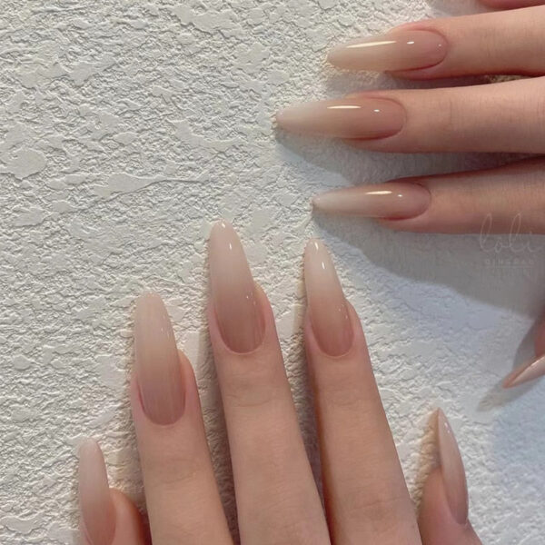 Clear Neutral Tone Press On Nails – best kawaii gift for birthday
