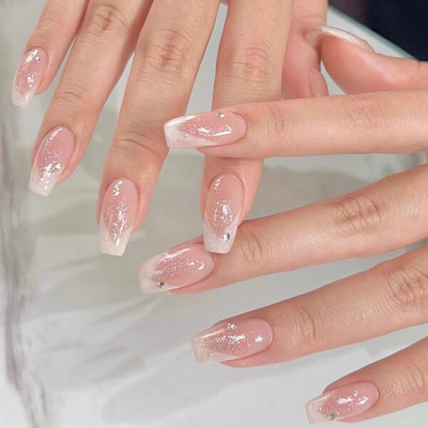 Clear Neutral Tone Press On Nails – kawaii room decor and gift