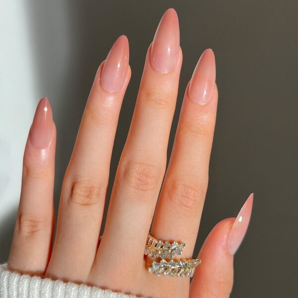 Clear Neutral Tone Press On Nails – kawaii aesthetic gift for adults