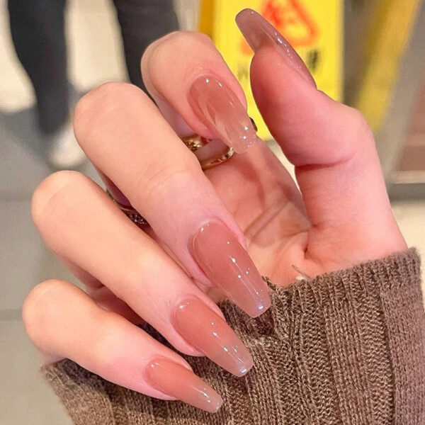 Clear Neutral Tone Press On Nails – buy kawaii makeup online – kawaii gift