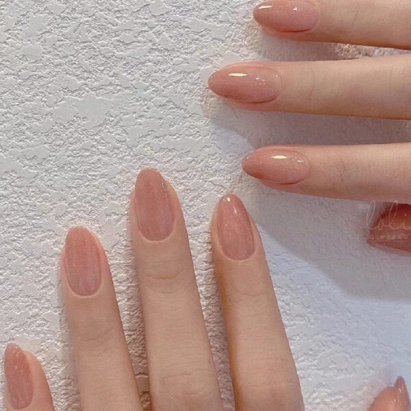 Clear Neutral Tone Press On Nails – kawaii gift for best friend