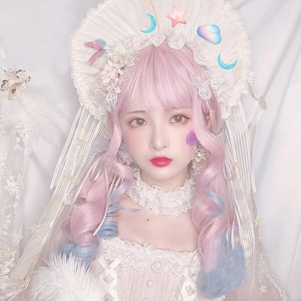 Dainty Blue Pink Ombre Wig Dainty Blue Pink Ombre Wig – cute kawaii wigs gift for girlfriend