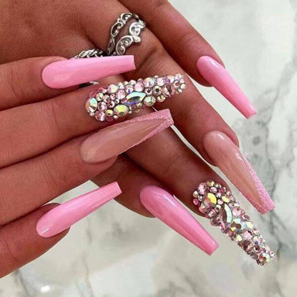 Extra Long Square Press On Nails – cute kawaii makeup gift for girlfriend