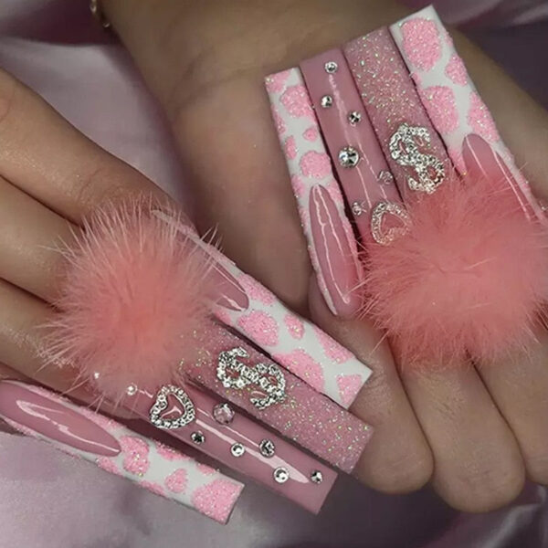 Extra Long Square Press On Nails – cute kawaii makeup gift for girlfriend