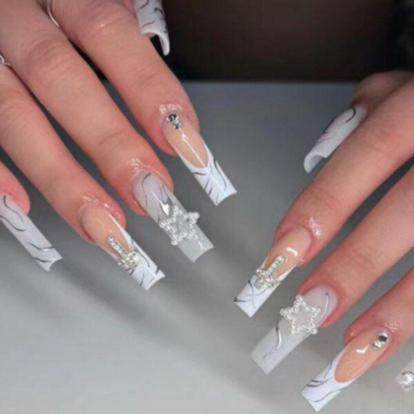 Extra Long Square Press On Nails – kawaii gift for best friend
