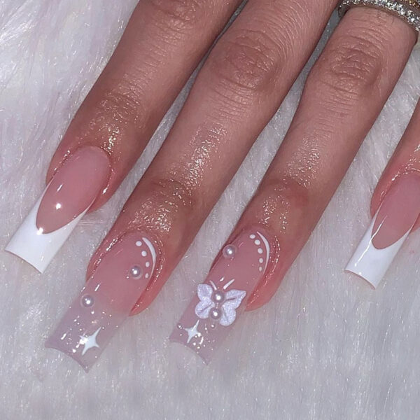 Extra Long Square Press On Nails – kawaii gift for best friend
