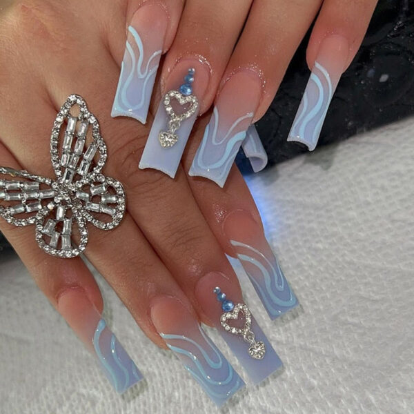 Extra Long Square Press On Nails – buy kawaii makeup online – kawaii gift
