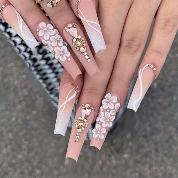 Extra Long Square Press On Nails – kawaii gift for best friend
