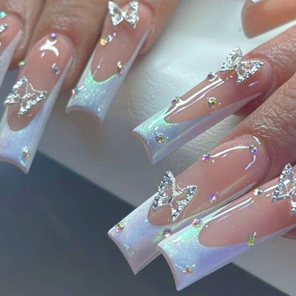 Extra Long Square Press On Nails – soft kawaii plushie gift idea