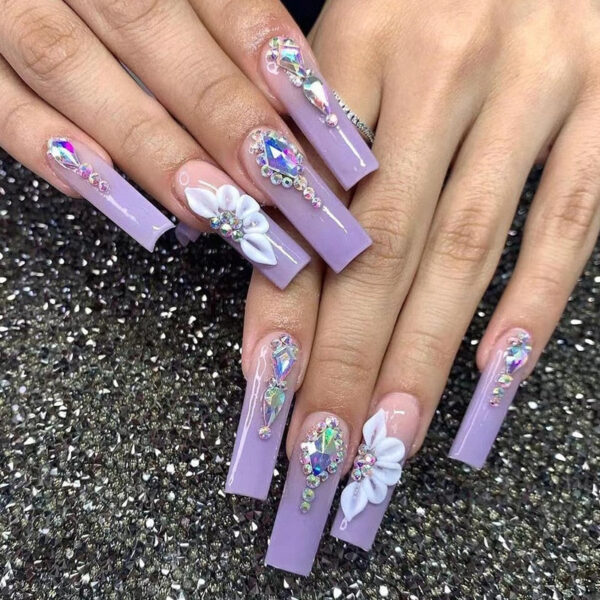 Extra Long Square Press On Nails – buy kawaii makeup online – kawaii gift