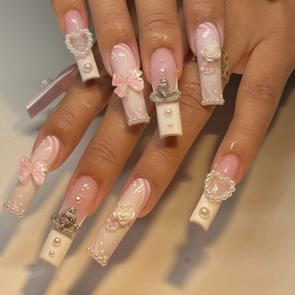Extra Long Square Press On Nails – kawaii aesthetic gift for adults