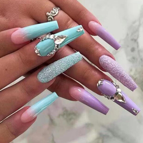 Extra Long Square Press On Nails – best kawaii gift for birthday