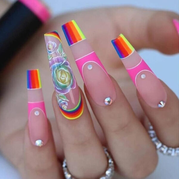 Extra Long Square Press On Nails – kawaii aesthetic gift for adults