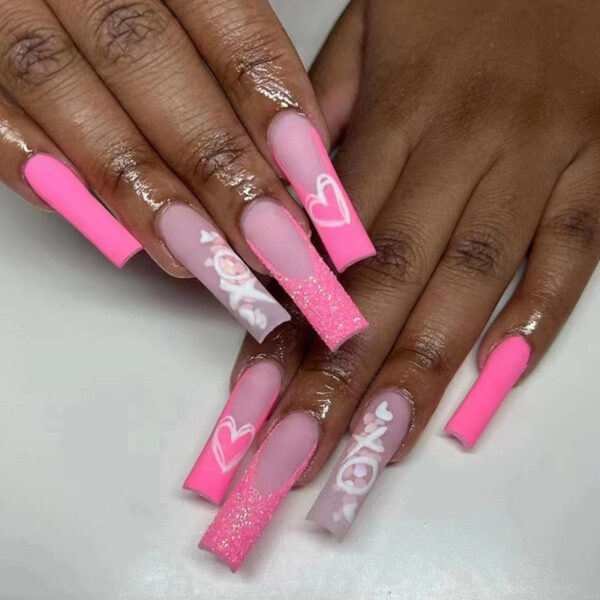 Extra Long Square Press On Nails – kawaii room decor and gift