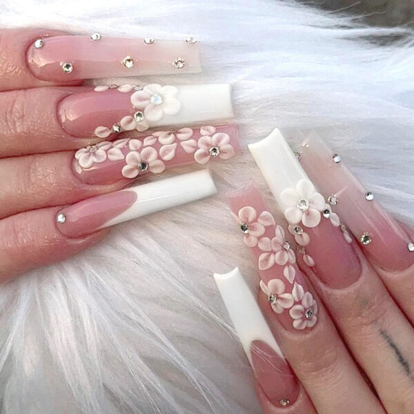 Extra Long Square Press On Nails – cute kawaii makeup gift for girlfriend