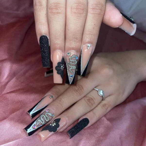 Extra Long Square Press On Nails – cute kawaii makeup gift for girlfriend