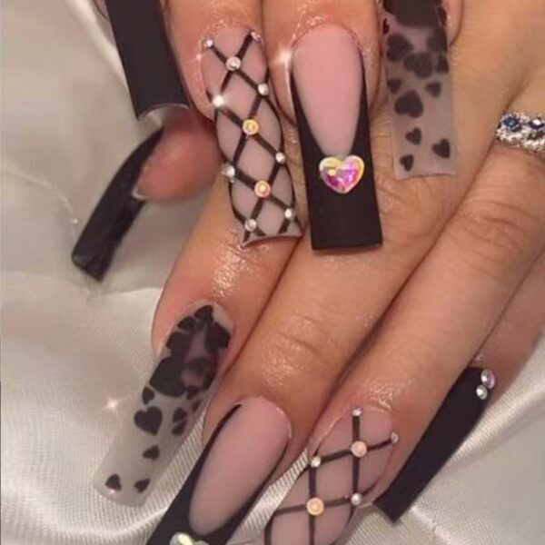 Extra Long Square Press On Nails – kawaii room decor and gift