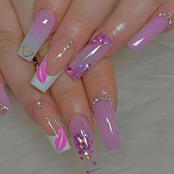 Extra Long Square Press On Nails – kawaii gift idea for her
