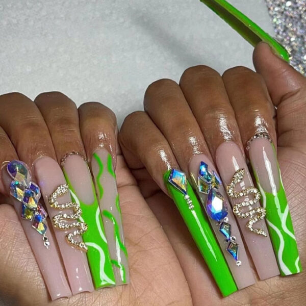 Extra Long Square Press On Nails – kawaii room decor and gift