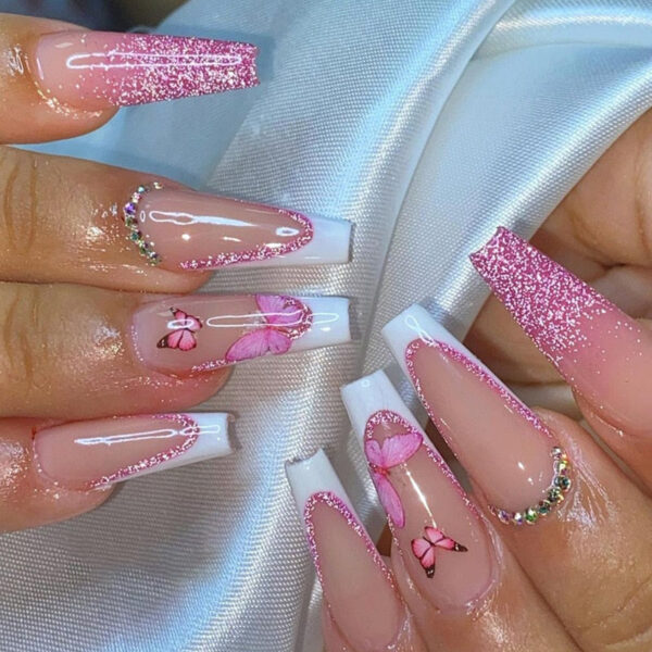 Extra Long Square Press On Nails – buy kawaii makeup online – kawaii gift