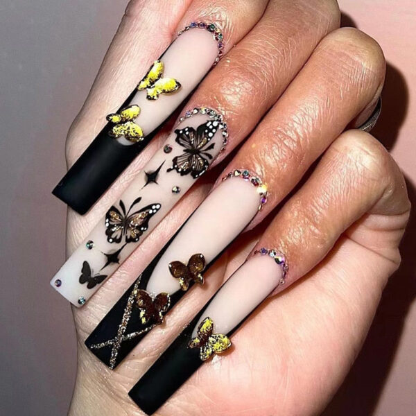 Extra Long Square Press On Nails – best kawaii gift for birthday