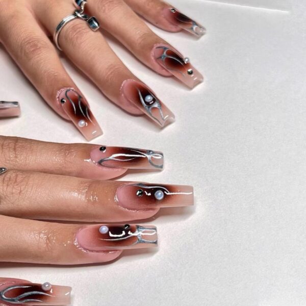 Goth Girl Press On Nails Goth Girl Press On Nails – kawaii room decor and gift