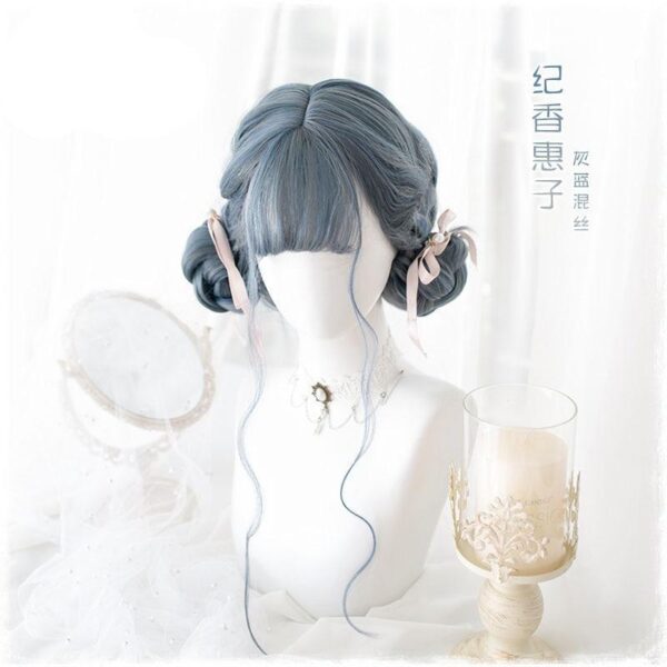 Gothic Blue Long Cosplay Wig – kawaii gift idea for her