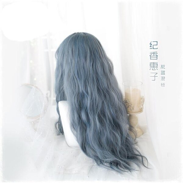 Gothic Blue Long Cosplay Wig – kawaii aesthetic gift for adults