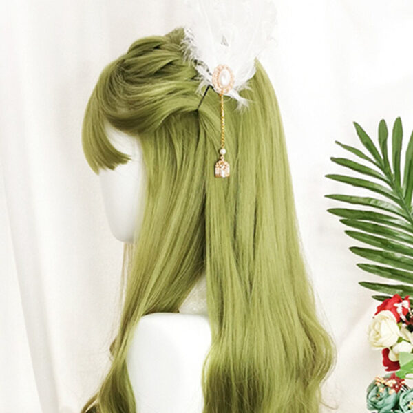 Green Long Wavy Cosplay Wig – best kawaii gift for birthday