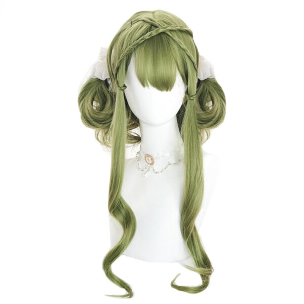Green Long Wavy Cosplay Wig – soft kawaii plushie gift idea